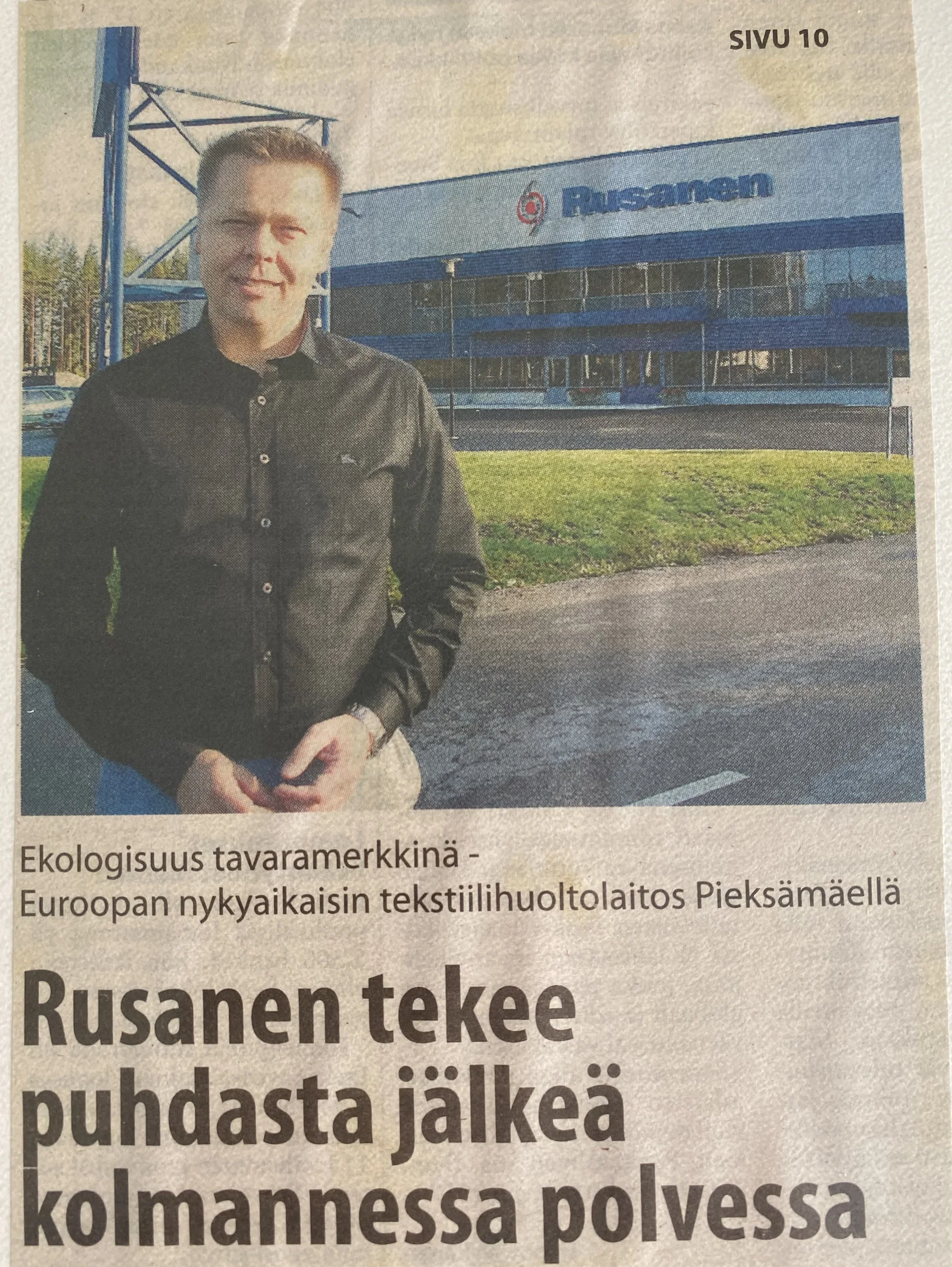 Lehtijuttu: Rusanen tekee puhdasta jälkeä kolmannessa polvessa