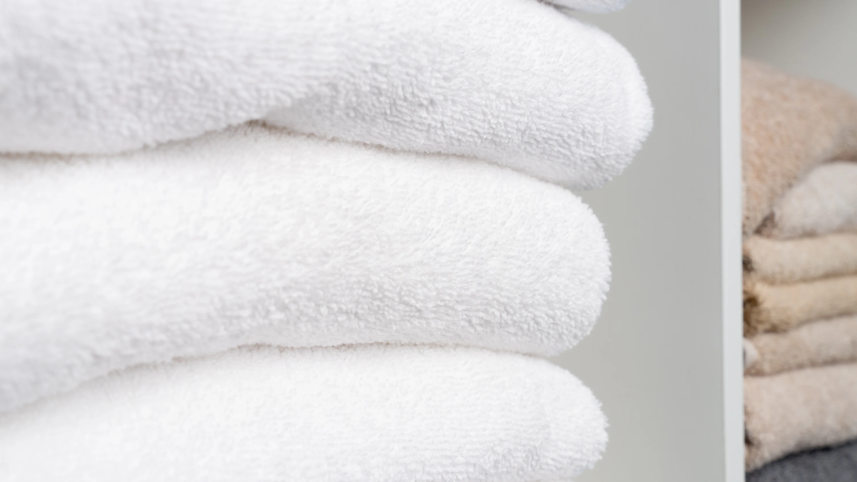 Folded clean towels
